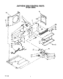 AIR FLOW AND CONTROL Diagram and Parts List for X12002V02  Roper Air Conditioner