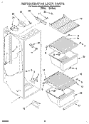 REFRIGERATOR LINER Diagram and Parts List for RS20DKXDW00  Roper Refrigerator