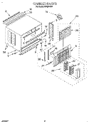 CABINET Diagram and Parts List for ACQ214XD1  Whirlpool Air Conditioner