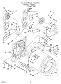 BULKHEAD Diagram and Parts List for LGR5848EQ2  Whirlpool Dryer