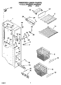 FREEZER LINER PARTS Diagram and Parts List for GF6NFEXRQ00  Whirlpool Refrigerator