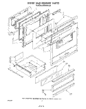 DOOR AND DRAWER Diagram and Parts List for KERS505SWB1  KitchenAid Range