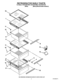 REFRIGERATOR SHELF PARTS Diagram and Parts List for KSC24C8EYB02  KitchenAid Refrigerator