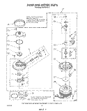 PUMP AND MOTOR Diagram and Parts List for DU9500XS3  Whirlpool Dishwasher