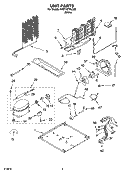 UNIT PARTS Diagram and Parts List for 5VET1DTKLQ02  Whirlpool Refrigerator