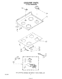COOK TOP Diagram and Parts List for KERS505SWB1  KitchenAid Range