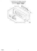 CONTROL PANEL Diagram and Parts List for KEMS308GBL0  KitchenAid Microwave Oven Combo