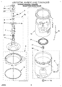 AGITATOR, BASKET AND TUB Diagram and Parts List for LLR8245DQ0  Whirlpool Washer