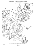 CONTROLS AND REAR PANEL Diagram and Parts List for LA7000XSW0  Whirlpool Washer