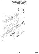 CONTROL PANEL Diagram and Parts List for KESC307BAL2  KitchenAid Range