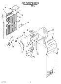 AIR FLOW Diagram and Parts List for 3XES2SHGKQ00  Whirlpool Refrigerator