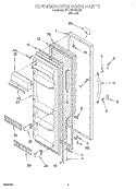 REFRIGERATOR DOOR Diagram and Parts List for 4YED20TKFN00  Whirlpool Refrigerator
