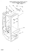 REFRIGERATOR LINER Diagram and Parts List for KSRP22KFAL00  KitchenAid Refrigerator