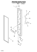 FREEZER DOOR Diagram and Parts List for 2VED21ZKFN03  Whirlpool Refrigerator