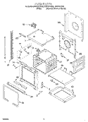 OVEN Diagram and Parts List for RS610PXGW2  Whirlpool Range