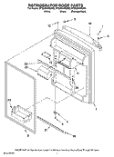 REFRIGERATOR DOOR PARTS Diagram and Parts List for MTB2254MES00  Whirlpool Refrigerator