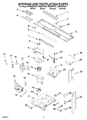 INTERIOR AND VENTILATION PARTS Diagram and Parts List for MH8150XJZ1  Whirlpool Microwave