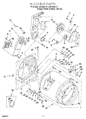 SECTION Diagram and Parts List for GEQ8858HZ1  Whirlpool Dryer