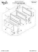 DOOR Diagram and Parts List for MH9115XBQ5  Whirlpool Microwave