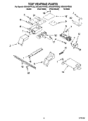 TOP VENTING PARTS, OPTIONAL PARTS Diagram and Parts List for KESA907PBL02  KitchenAid Range
