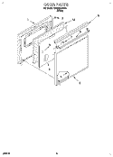 DOOR Diagram and Parts List for RF354BXDW0  Whirlpool Range