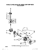 BRAKE, CLUTCH, GEARCASE, MOTOR AND PUMP Diagram and Parts List for 6LA5400XWM0  Whirlpool Washer