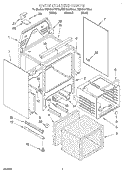 OVEN CHASSIS Diagram and Parts List for KERC507EAL4  KitchenAid Range