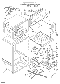 LINER Diagram and Parts List for ET21NKXJW01  Whirlpool Refrigerator