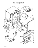 TUB ASSEMBLY Diagram and Parts List for DU8150XX0  Whirlpool Dishwasher