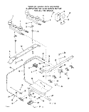 OVEN BURNER Diagram and Parts List for 1743W0A  Roper Range