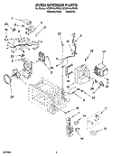 OVEN INTERIOR PARTS Diagram and Parts List for KOMV1554RSS0  KitchenAid Microwave