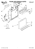 FRAME AND CONSOLE, LITERATURE Diagram and Parts List for DU400CWGW1  Whirlpool Dishwasher