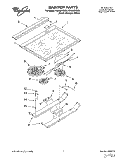 MAINTOP Diagram and Parts List for RS386PXBB0  Whirlpool Range