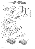 SHELF PARTS, OPTIONAL PARTS Diagram and Parts List for GB9SHDXPQ01  Whirlpool Refrigerator