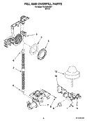 FILL AND OVERFILL PARTS Diagram and Parts List for RUD8050SD1  Roper Dishwasher