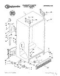 CABINET Diagram and Parts List for 3XKGN705000  Whirlpool Refrigerator
