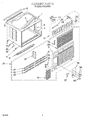 CABINET Diagram and Parts List for ACQ294XG0  Whirlpool Air Conditioner