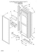 REFRIGERATOR DOOR Diagram and Parts List for GD22SFXHS00  Whirlpool Refrigerator