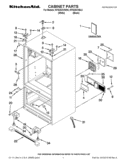 CABINET PARTS Diagram and Parts List for KFIS25XVWH6  KitchenAid Refrigerator