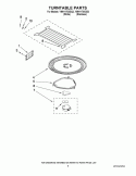 TURNTABLE PARTS Diagram and Parts List for YMH1170XSQ3  Whirlpool Microwave