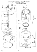 AGITATOR, BASKET AND TUB Diagram and Parts List for LSR8300EQ1  Whirlpool Washer
