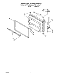 FREEZER DOOR Diagram and Parts List for KTRD18KDAL01  Whirlpool Refrigerator