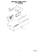 CONTROL PANEL PARTS Diagram and Parts List for KUDS03FTPA2  KitchenAid Dishwasher