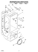 REFRIGERATOR LINER Diagram and Parts List for GD5LHGXLT01  Whirlpool Refrigerator