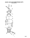 HEATER, PUMP AND LOWER SPRAY ARM Diagram and Parts List for DP8700XTN2  Whirlpool Dishwasher
