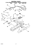 CONTROL PARTS, PARTS NOT ILLUSTRATED Diagram and Parts List for KSRX22FNST01  KitchenAid Refrigerator