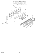 BACKGUARD Diagram and Parts List for SF378PEWZ1  Whirlpool Range