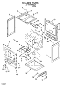 CHASSIS PARTS Diagram and Parts List for IME31301  Inglis Range