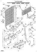 UNIT Diagram and Parts List for RT12DKXBL00  Roper Refrigerator