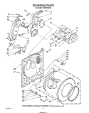 BULKHEAD Diagram and Parts List for LG6091XSW0  Whirlpool Dryer